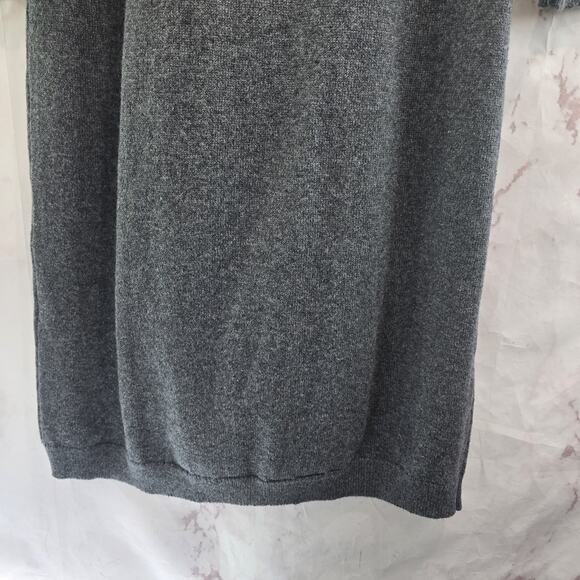 J Jill Dress Womens Small Gray Purple Sweater Midi Maxi Fair Isle Nordic Long - Picture 9 of 13